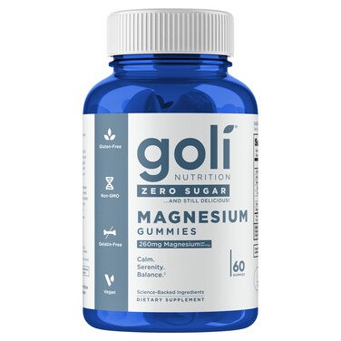 Goli Nutrition Zero Sugar Magnesium Gummies, 180g