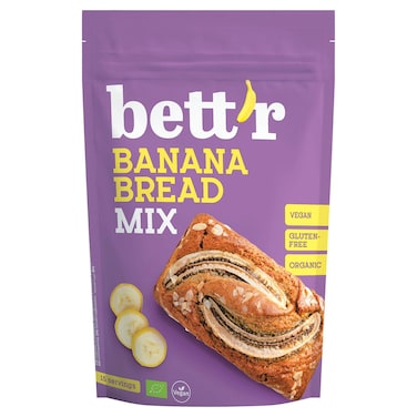 Bett'r Organic Gluten-Free Banana Bread Mix, 300g