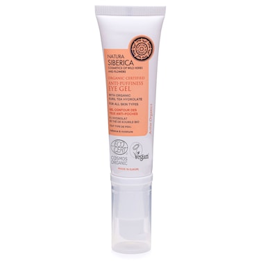 Natura Siberica Organic Certified Anti-Puffiness Eye Gel with Kuril Tea Hydrolate for All Skin Types, 30ml