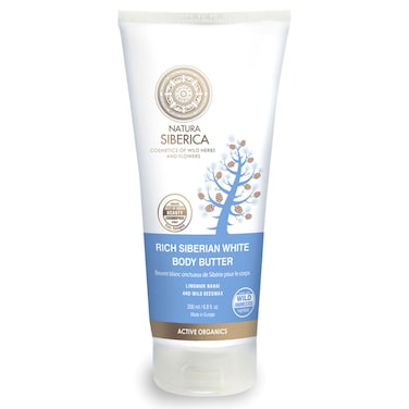 Natura Siberica Rich Siberian White Body Butter with Limonnick Nanai and Wild Beeswax, 200ml