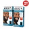 Just For Men Mustache & Beard Dye M-60 Jet Black with Application Brush, Biotin, Aloe and Coconut Oil, Pack of 2
