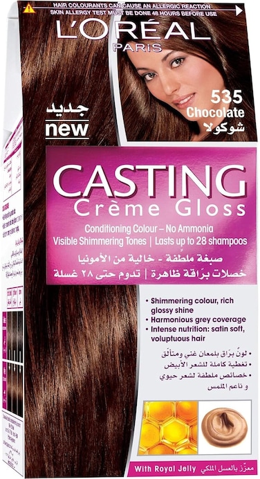L&rsquo;Or&eacute;al Paris Casting Cr&egrave;me Gloss Semi-Permanent Hair Colour 535 Chocolate, Ammonia-Free