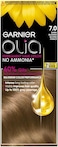 Garnier Olia Permanent Hair Dye 7.0 Dark Blonde, No Ammonia, 60% Oils, Long-Lasting Colour, Up to 100% Grey Coverage