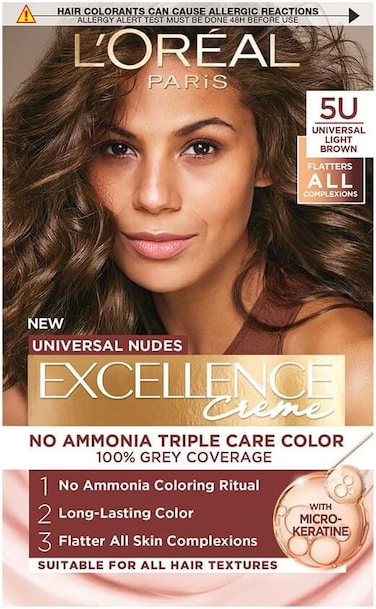 Product Title
L&rsquo;Or&eacute;al Paris Excellence Cr&egrave;me Universal Nudes Ammonia-Free Permanent Hair Colour, 5U Light Brown,