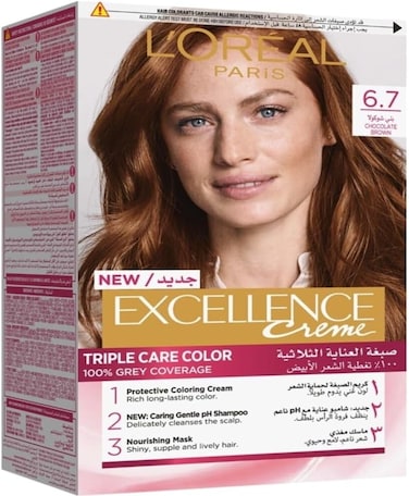 L’Oréal Paris Excellence Crème Permanent Hair Colour, 6.7 Chocolate Brown