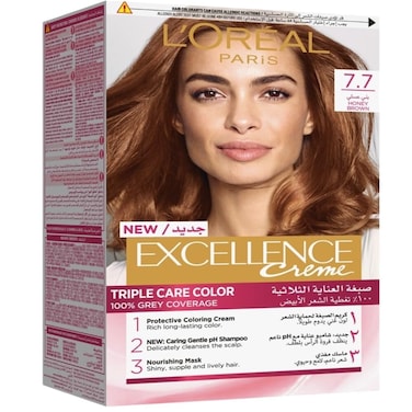 L&rsquo;Or&eacute;al Paris Excellence Cr&egrave;me Permanent Hair Colour, 7.7 Honey Brown,