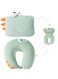 2-in-1 Deformable Travel Neck Pillow - Adorable Animal Design for Kids, Men, and Women - Car seat headrest - Ideal for Traveling, Relaxing, and Home Use (Navy-dinosaur)