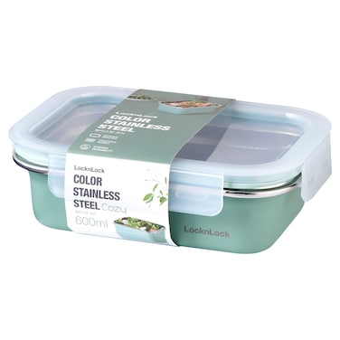 LocknLock Color Stainless Steel Container, Green, 600ml