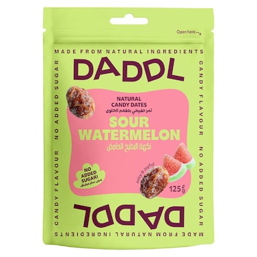 DADDL Natural Candy Dates Sour Watermelon, 125g