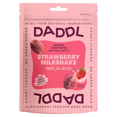 DADDL Natural Candy Dates Strawberry Milkshake, 125g