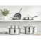 Nutricook Eterna Stainless Steel Cookware Set with Glass Lids, 12 PCS Set
