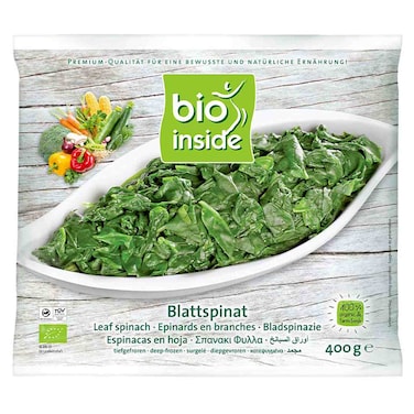 Bio Inside Organic Frozen Leaf Spinach, 400g
