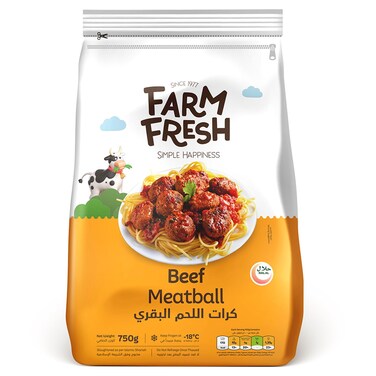 Farm Fresh Halal Frozen Beef Meatballs, 750g