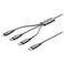 Cellairis Premium Nylon 3-in-1 PD 100W Charging Cable, Grey