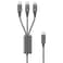 Cellairis Premium Nylon 3-in-1 PD 100W Charging Cable, Grey