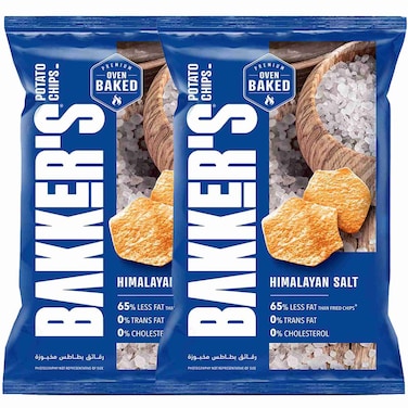Bakers Himalayan Salt Oven Baked Potato Chips, 120g, Pack of 2