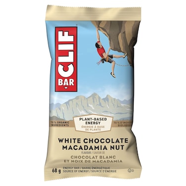 CLIF Bar White Chocolate Macadamia Nut Plant-Based Energy Bar, 68g