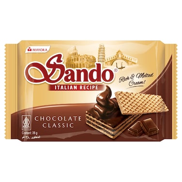 Mayora Sando Chocolate Classic Italian Recipe Wafer, 38g