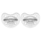 Chicco PhysioForma Crystal Soft Silicone Soother 16-36m, Transparent, 2 PCS