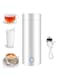 Electric Travel Kettle,400ML Portable Electric Heating Cup, 3 in 1 Stainless Steel Mini Travel Tea Heater Mug,Feeding Baby,Fast Boil Auto Shut Off Coffee Warmer,Double Wall Insulated Hot Water Maker