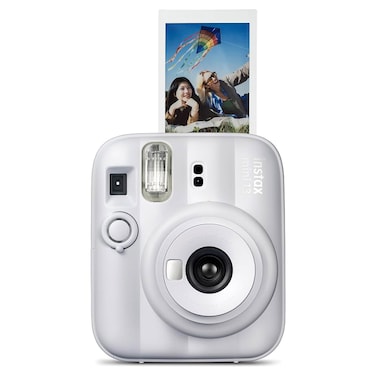 Fujifilm Instax Mini 13 Instant Camera with Built-In Flash and Wrist Strap, White