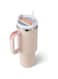 Grupo Tumbler With Handle 40 oz Travel Mug Straw Covers Cup with Lid Insulated Quencher Stainless Steel Water Iced Tea Coffee Gift ROSE