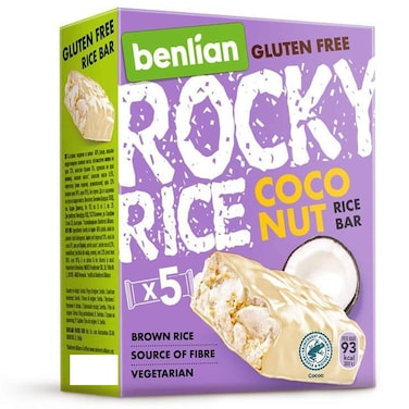 Benlian Rocky Rice Bars Coconut, 18g, Pack of 5