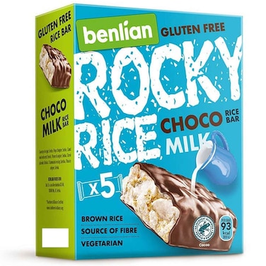 Benlian Rocky Rice Bars Milk Chocolate, 18g, Pack of 5