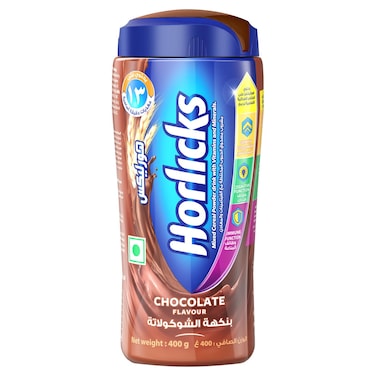 Horlicks Chocolate Flavour Mixed Cereal Powder Drink, 400g