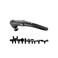 Foldable Massage Gun with Long Handle, 9 Speeds, 10 Heads, Heat &amp; Cold - Black