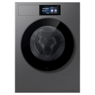 Samsung Bespoke AI 9kg Front Load Washing Machine, WF90H10C4S, Dark Steel
