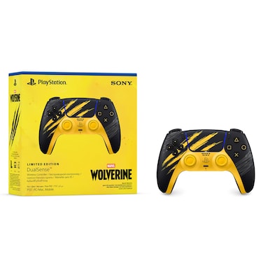 Sony PlayStation 5 DualSense Wireless Controller Marvel&rsquo;s Wolverine Limited Edition, Battle Yellow