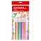 Nataraj Arteezi Round Paint Brush Set, Assorted Sizes and Colors, 7 PCS
