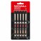 Nataraj GripWrite Ballpoint Pens, Black, 0.7mm, 5 PCS