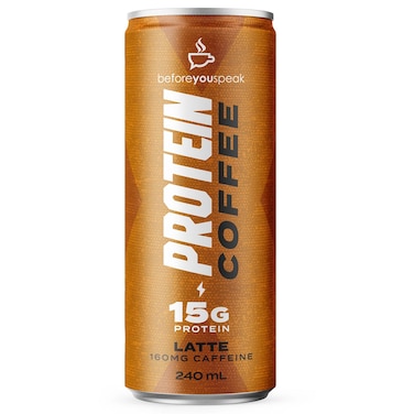 Before You Speak Protein Coffee Latte Ready-to-Drink Coffee, 240ml