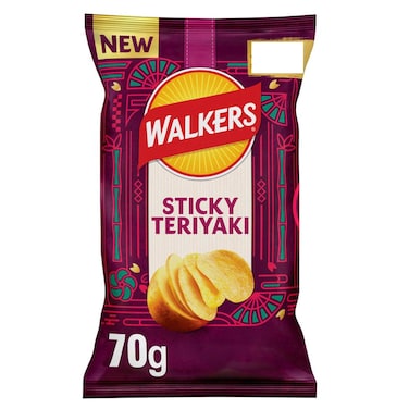 Walkers Sticky Teriyaki Flavour Potato Crisps, 70g