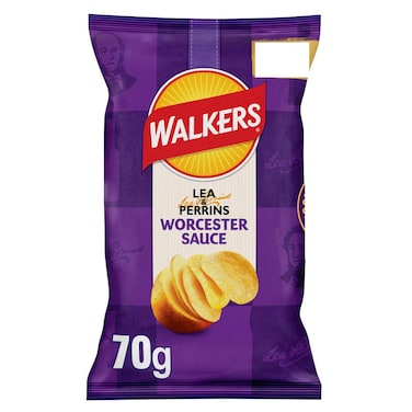 Walkers Lea and Perrins Worcester Sauce Flavour Potato Crisps, 70g