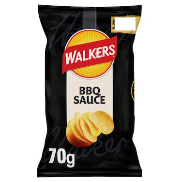 Walkers BBQ Sauce Flavour Potato Crisps, 70g