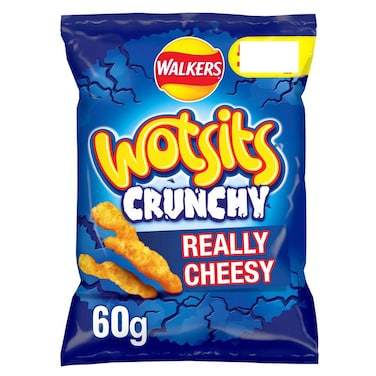 Walkers Wotsits Crunchy Really Cheesy Flavour Corn Puffs, 60g