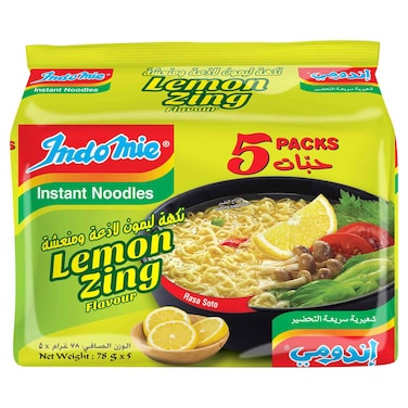 Indomie Lemon Zing Instant Noodles, 78g, Pack of 5