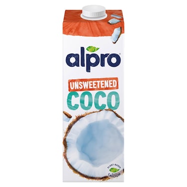 Alpro Unsweetened Coconut Plant-Based Drink with Calcium, 1L