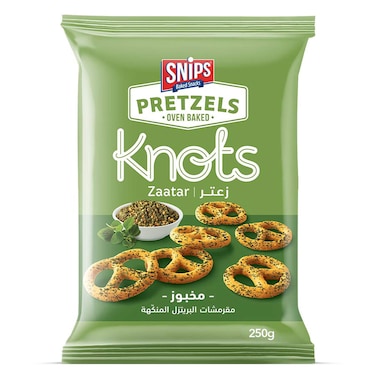 Snips Zaatar Oven-Baked Pretzel Knots, 250g