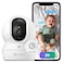 EZVIZ H6C Pro 3MP 2K Smart Indoor Pan and Tilt Camera with Auto Tracking, Two-Way Calling, White