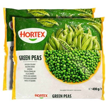 Hortex Green Peas, 400g, Pack of 2
