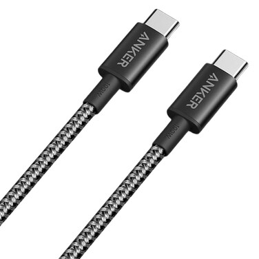 Anker USB-C to USB-C Braided Charging Cable, 6ft, Black