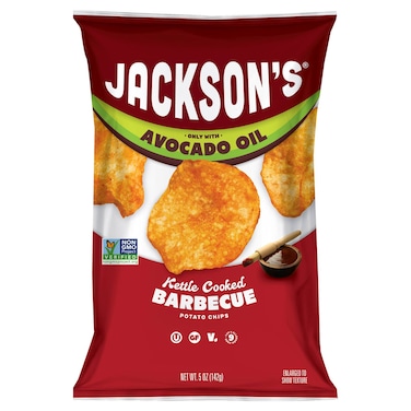 Jackson's Kettle Cooked Barbecue Potato Chips with Avocado Oil, 142g