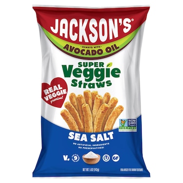 Jackson's Super Veggie Straws Sea Salt with Avocado Oil, 142g