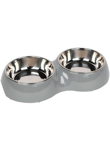 Pawsitiv Classic Round Dinner Set Grey S+S160ml + 160ml
