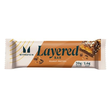 Myprotein Layered Bar Chocolate Peanut Pretzel High Protein Snack Bar, 60g