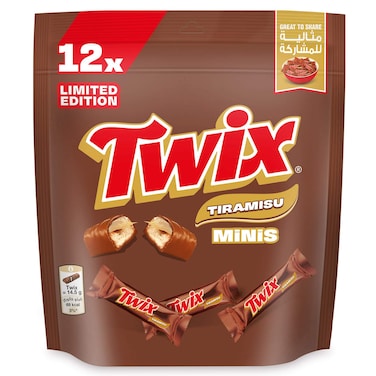 Twix Tiramisu Minis Chocolate Bars, 174g